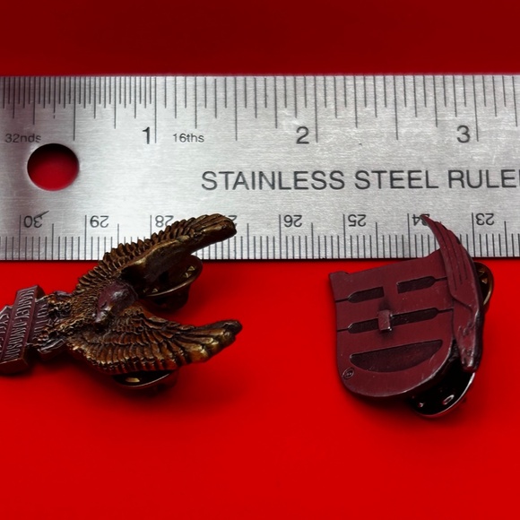 Harley-Davidson Vintage 90's Pins & Mattel Collectible Fatboy Motorcycle Bundle - Picture 3 of 10